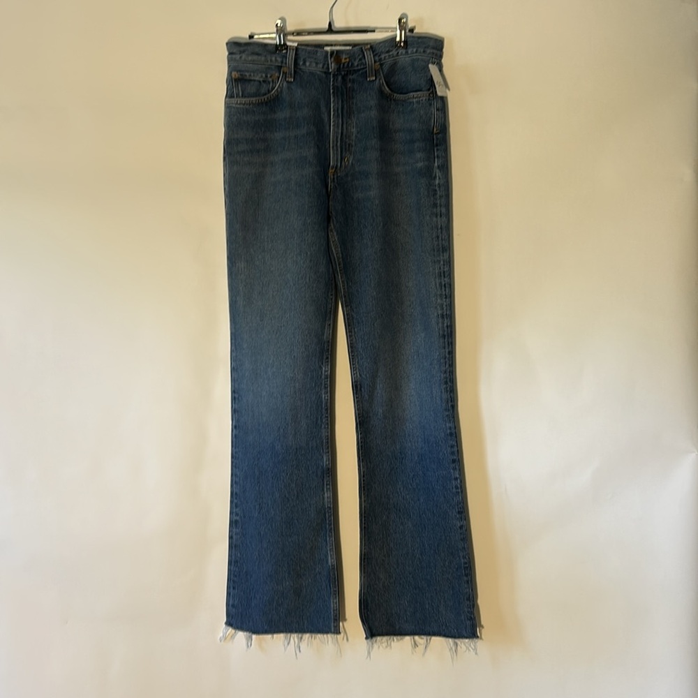 AGolde Lena Mid Rise Baby Bootcut jeans Sz 29 Placebo Dark Blue - Picture 4 of 10